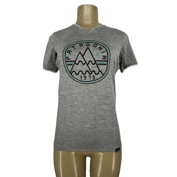 Patagonia XS Women Capilene Baselayer Daily Daily Graphic T-shirt Short Sl AB4 - Picture 1 of 8